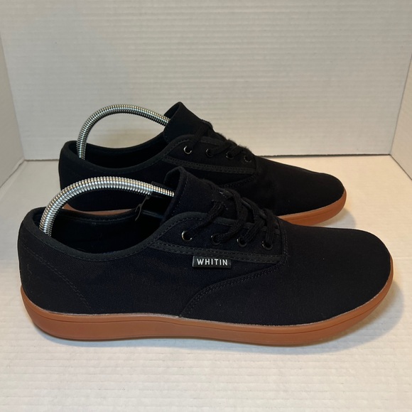 Whitin Black Gum Canvas Minimalist Barefoot Wide Sneakers Men’s Size 10.5 / 11 - Picture 2 of 11